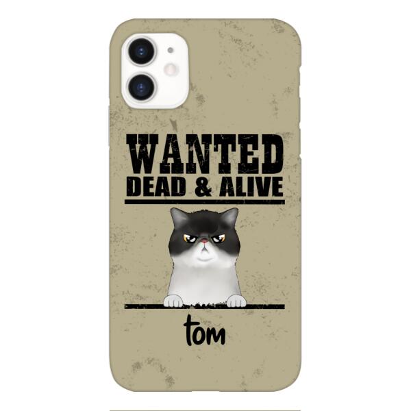 wanted cats personailized phone case print 3d for cat lover