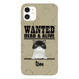 wanted cats personailized phone case print 3d for cat lover