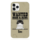 wanted cats personailized phone case print 3d for cat lover