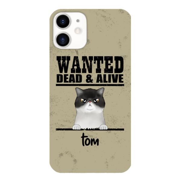wanted cats personailized phone case print 3d for cat lover