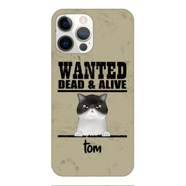 wanted cats personailized phone case print 3d for cat lover