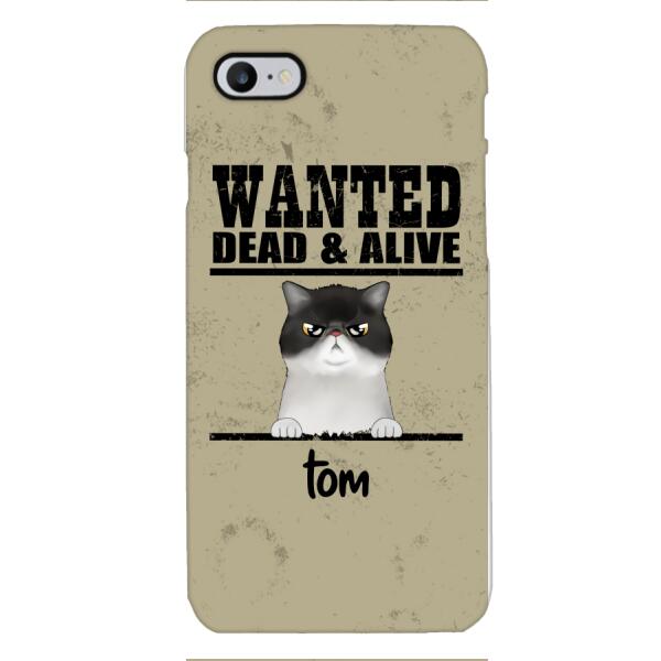 wanted cats personailized phone case print 3d for cat lover