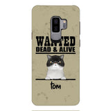 wanted cats personailized phone case print 3d for cat lover