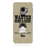 wanted cats personailized phone case print 3d for cat lover