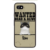 wanted cats personailized phone case print 3d for cat lover