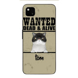 wanted cats personailized phone case print 3d for cat lover