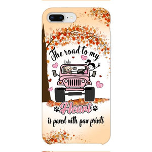 Personalized Dog In Road To Your Heart Phone Case JUL-MA02
