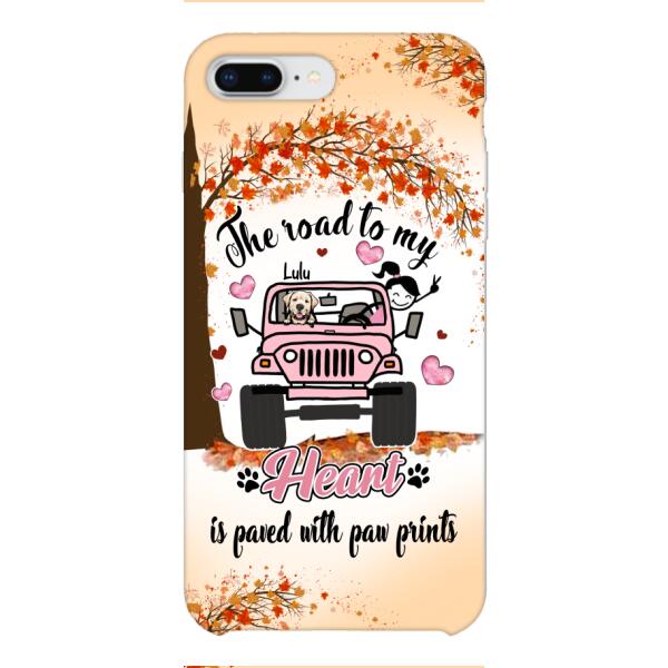 Personalized Dog In Road To Your Heart Phone Case JUL-MA02