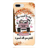 Personalized Dog In Road To Your Heart Phone Case JUL-MA02