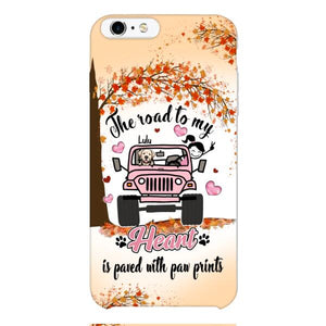 Personalized Dog In Road To Your Heart Phone Case JUL-MA02