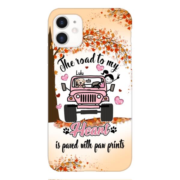 Personalized Dog In Road To Your Heart Phone Case JUL-MA02