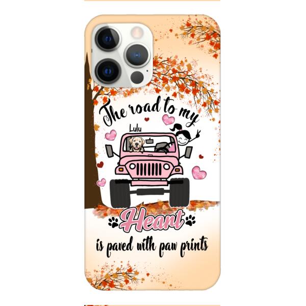 Personalized Dog In Road To Your Heart Phone Case JUL-MA02