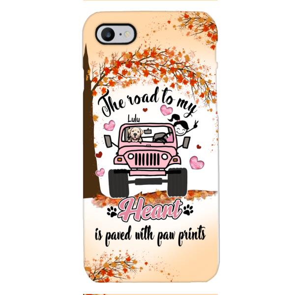 Personalized Dog In Road To Your Heart Phone Case JUL-MA02