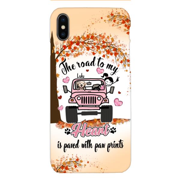 Personalized Dog In Road To Your Heart Phone Case JUL-MA02
