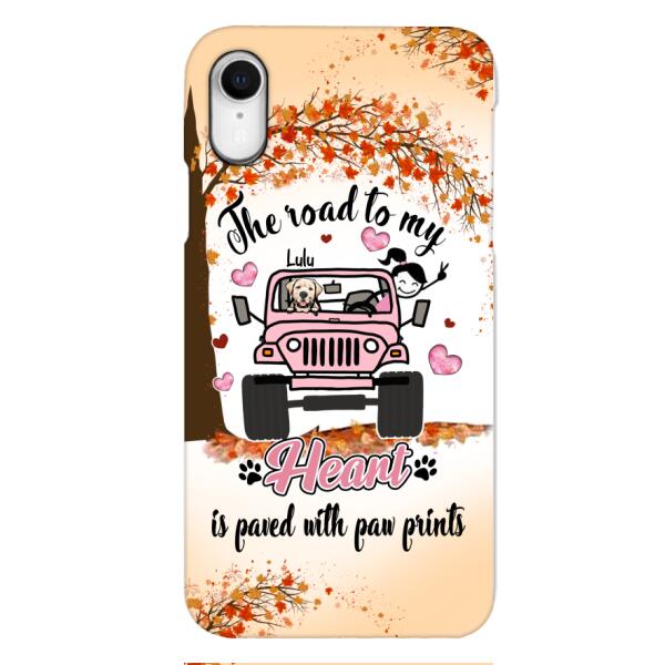 Personalized Dog In Road To Your Heart Phone Case JUL-MA02