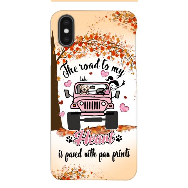 Personalized Dog In Road To Your Heart Phone Case JUL-MA02