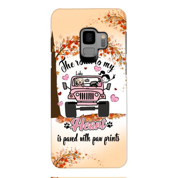 Personalized Dog In Road To Your Heart Phone Case JUL-MA02