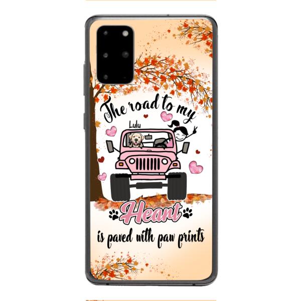 Personalized Dog In Road To Your Heart Phone Case JUL-MA02