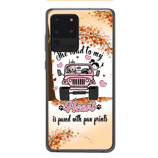 Personalized Dog In Road To Your Heart Phone Case JUL-MA02