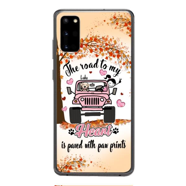 Personalized Dog In Road To Your Heart Phone Case JUL-MA02