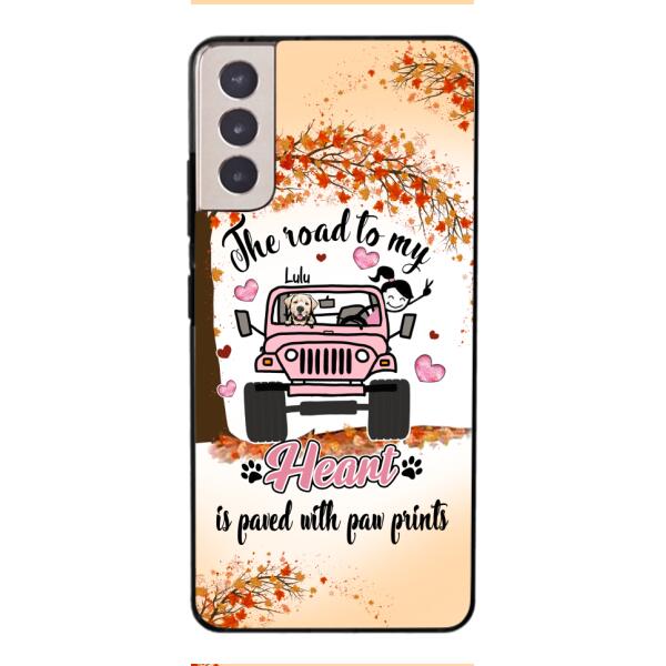 Personalized Dog In Road To Your Heart Phone Case JUL-MA02