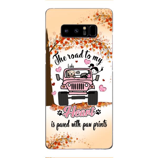 Personalized Dog In Road To Your Heart Phone Case JUL-MA02