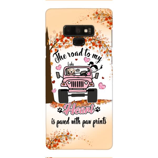 Personalized Dog In Road To Your Heart Phone Case JUL-MA02