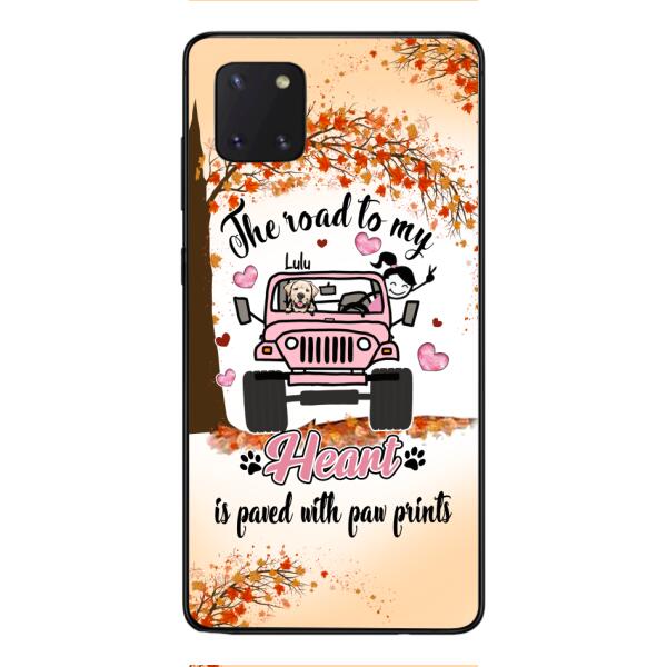 Personalized Dog In Road To Your Heart Phone Case JUL-MA02