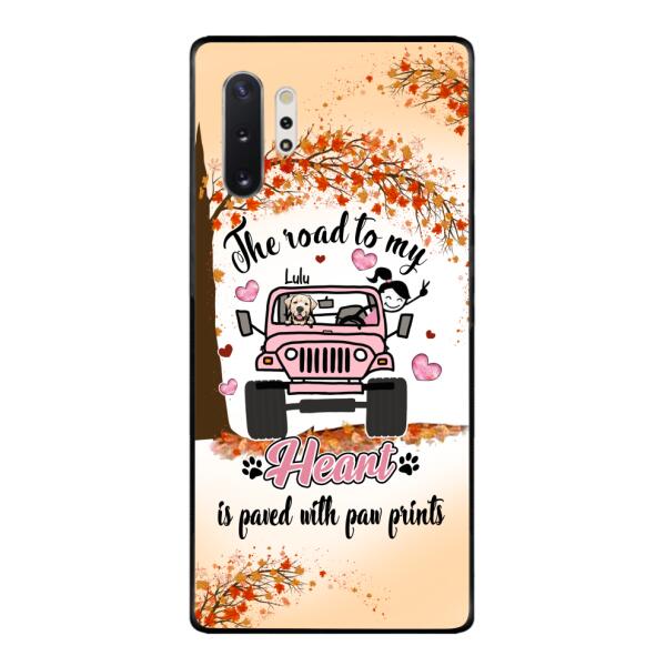 Personalized Dog In Road To Your Heart Phone Case JUL-MA02