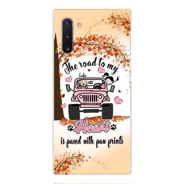 Personalized Dog In Road To Your Heart Phone Case JUL-MA02