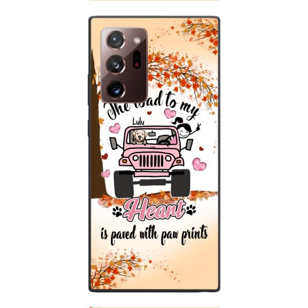 Personalized Dog In Road To Your Heart Phone Case JUL-MA02