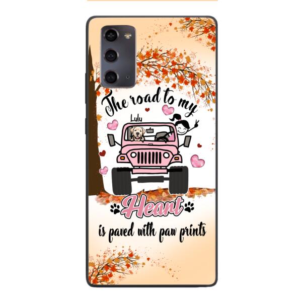 Personalized Dog In Road To Your Heart Phone Case JUL-MA02