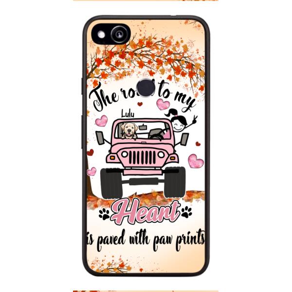 Personalized Dog In Road To Your Heart Phone Case JUL-MA02