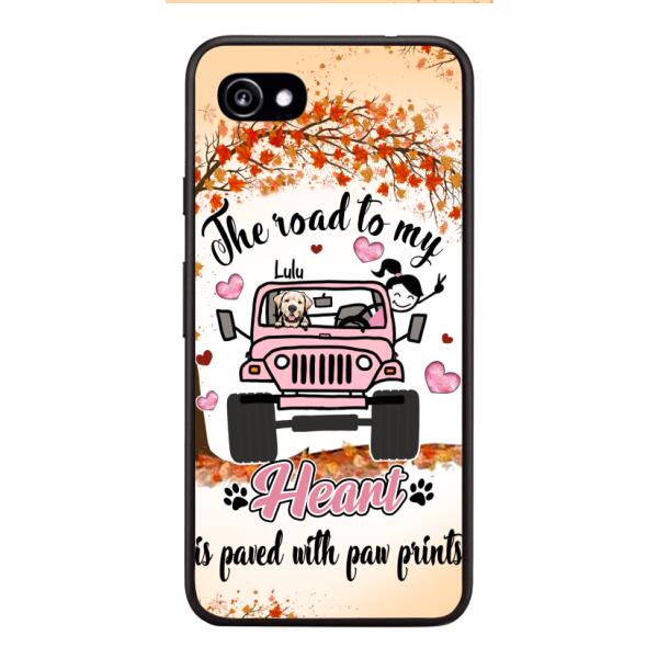 Personalized Dog In Road To Your Heart Phone Case JUL-MA02