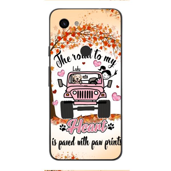 Personalized Dog In Road To Your Heart Phone Case JUL-MA02