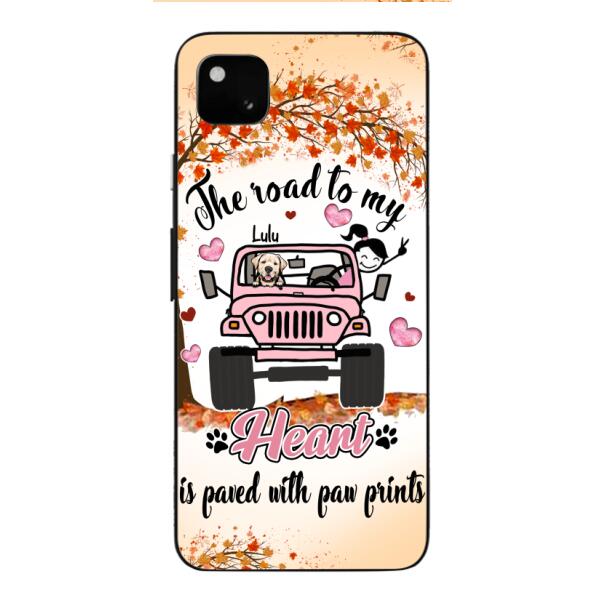 Personalized Dog In Road To Your Heart Phone Case JUL-MA02