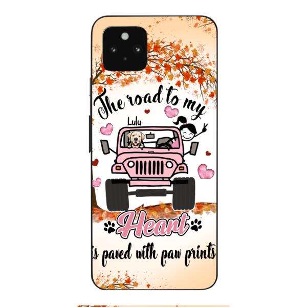 Personalized Dog In Road To Your Heart Phone Case JUL-MA02