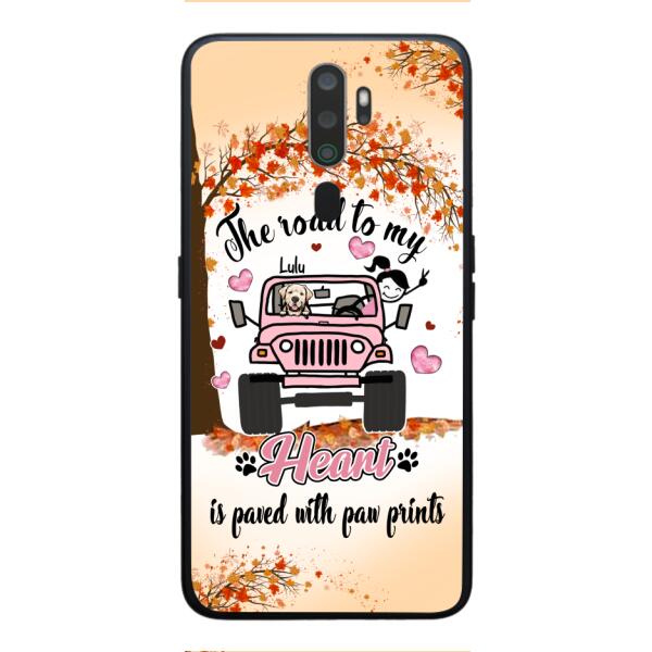 Personalized Dog In Road To Your Heart Phone Case JUL-MA02