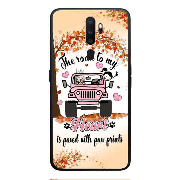 Personalized Dog In Road To Your Heart Phone Case JUL-MA02