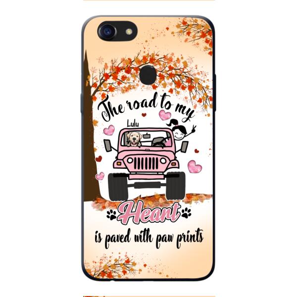 Personalized Dog In Road To Your Heart Phone Case JUL-MA02