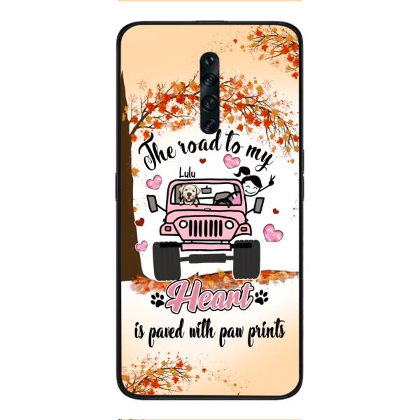 Personalized Dog In Road To Your Heart Phone Case JUL-MA02