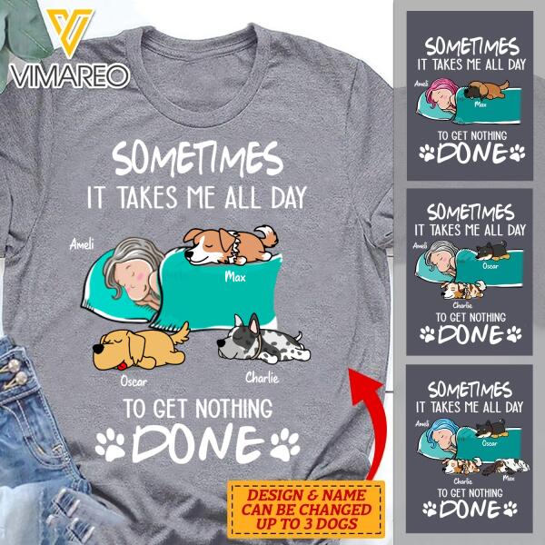 Personalized Dog Sleep TShirt Printed SEP-MA24