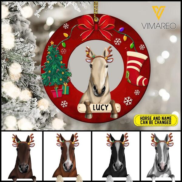 PERSONALIZED HORSE HANGING ORNAMENT CHRISTMAS TNMQ