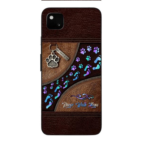 PERSONALIZED NEVER WALK ALONE DOG MOM PHONECASE TNTN0810