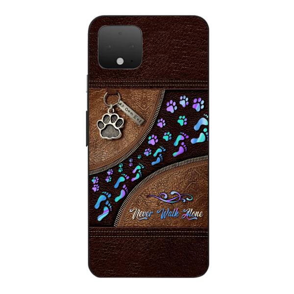 PERSONALIZED NEVER WALK ALONE DOG MOM PHONECASE TNTN0810