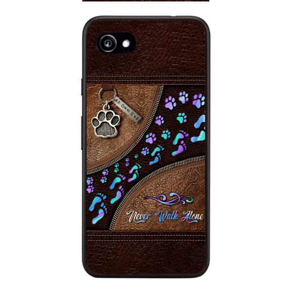 PERSONALIZED NEVER WALK ALONE DOG MOM PHONECASE TNTN0810