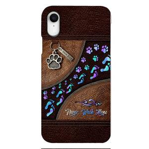 PERSONALIZED NEVER WALK ALONE DOG MOM PHONECASE TNTN0810
