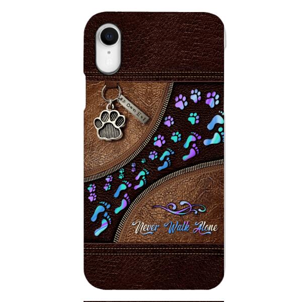 PERSONALIZED NEVER WALK ALONE DOG MOM PHONECASE TNTN0810