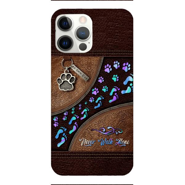 PERSONALIZED NEVER WALK ALONE DOG MOM PHONECASE TNTN0810