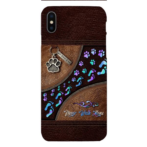 PERSONALIZED NEVER WALK ALONE DOG MOM PHONECASE TNTN0810